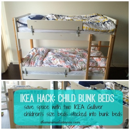 Toddler Size Bunk Beds Space Saving With Kids The Minimalist Mom